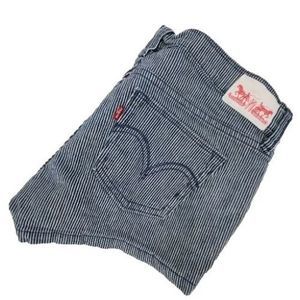 Levi's Pin Stripe Railroad Jean Shorts Stretch Daisy Dukes Women's Size 3 Nice